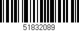 Código de barras (EAN, GTIN, SKU, ISBN): '51832089'