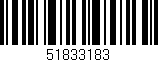 Código de barras (EAN, GTIN, SKU, ISBN): '51833183'