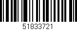 Código de barras (EAN, GTIN, SKU, ISBN): '51833721'