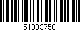 Código de barras (EAN, GTIN, SKU, ISBN): '51833758'
