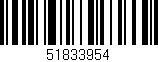 Código de barras (EAN, GTIN, SKU, ISBN): '51833954'