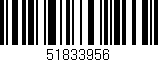Código de barras (EAN, GTIN, SKU, ISBN): '51833956'