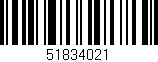 Código de barras (EAN, GTIN, SKU, ISBN): '51834021'