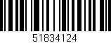 Código de barras (EAN, GTIN, SKU, ISBN): '51834124'