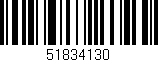 Código de barras (EAN, GTIN, SKU, ISBN): '51834130'