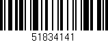 Código de barras (EAN, GTIN, SKU, ISBN): '51834141'