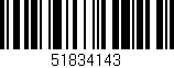 Código de barras (EAN, GTIN, SKU, ISBN): '51834143'