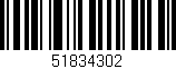 Código de barras (EAN, GTIN, SKU, ISBN): '51834302'