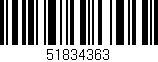 Código de barras (EAN, GTIN, SKU, ISBN): '51834363'