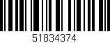 Código de barras (EAN, GTIN, SKU, ISBN): '51834374'