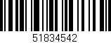 Código de barras (EAN, GTIN, SKU, ISBN): '51834542'
