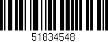 Código de barras (EAN, GTIN, SKU, ISBN): '51834548'