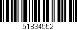 Código de barras (EAN, GTIN, SKU, ISBN): '51834552'