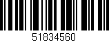 Código de barras (EAN, GTIN, SKU, ISBN): '51834560'