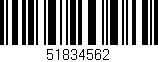 Código de barras (EAN, GTIN, SKU, ISBN): '51834562'