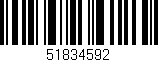 Código de barras (EAN, GTIN, SKU, ISBN): '51834592'