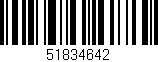 Código de barras (EAN, GTIN, SKU, ISBN): '51834642'