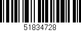 Código de barras (EAN, GTIN, SKU, ISBN): '51834728'