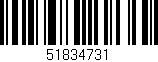 Código de barras (EAN, GTIN, SKU, ISBN): '51834731'