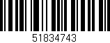 Código de barras (EAN, GTIN, SKU, ISBN): '51834743'