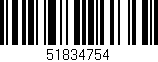 Código de barras (EAN, GTIN, SKU, ISBN): '51834754'