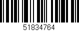 Código de barras (EAN, GTIN, SKU, ISBN): '51834764'