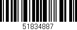 Código de barras (EAN, GTIN, SKU, ISBN): '51834887'