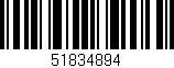 Código de barras (EAN, GTIN, SKU, ISBN): '51834894'
