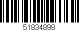 Código de barras (EAN, GTIN, SKU, ISBN): '51834899'