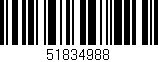 Código de barras (EAN, GTIN, SKU, ISBN): '51834988'