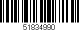Código de barras (EAN, GTIN, SKU, ISBN): '51834990'