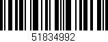 Código de barras (EAN, GTIN, SKU, ISBN): '51834992'