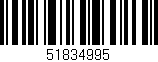 Código de barras (EAN, GTIN, SKU, ISBN): '51834995'