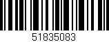 Código de barras (EAN, GTIN, SKU, ISBN): '51835083'