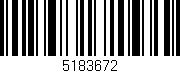 Código de barras (EAN, GTIN, SKU, ISBN): '5183672'