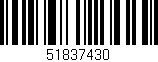 Código de barras (EAN, GTIN, SKU, ISBN): '51837430'