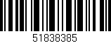 Código de barras (EAN, GTIN, SKU, ISBN): '51838385'