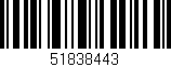 Código de barras (EAN, GTIN, SKU, ISBN): '51838443'
