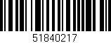 Código de barras (EAN, GTIN, SKU, ISBN): '51840217'
