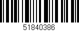 Código de barras (EAN, GTIN, SKU, ISBN): '51840386'