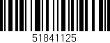 Código de barras (EAN, GTIN, SKU, ISBN): '51841125'