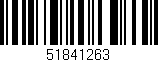 Código de barras (EAN, GTIN, SKU, ISBN): '51841263'