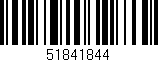 Código de barras (EAN, GTIN, SKU, ISBN): '51841844'