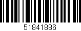 Código de barras (EAN, GTIN, SKU, ISBN): '51841886'