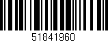 Código de barras (EAN, GTIN, SKU, ISBN): '51841960'