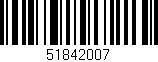 Código de barras (EAN, GTIN, SKU, ISBN): '51842007'