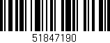 Código de barras (EAN, GTIN, SKU, ISBN): '51847190'