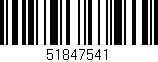 Código de barras (EAN, GTIN, SKU, ISBN): '51847541'