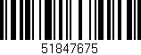 Código de barras (EAN, GTIN, SKU, ISBN): '51847675'
