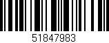 Código de barras (EAN, GTIN, SKU, ISBN): '51847983'